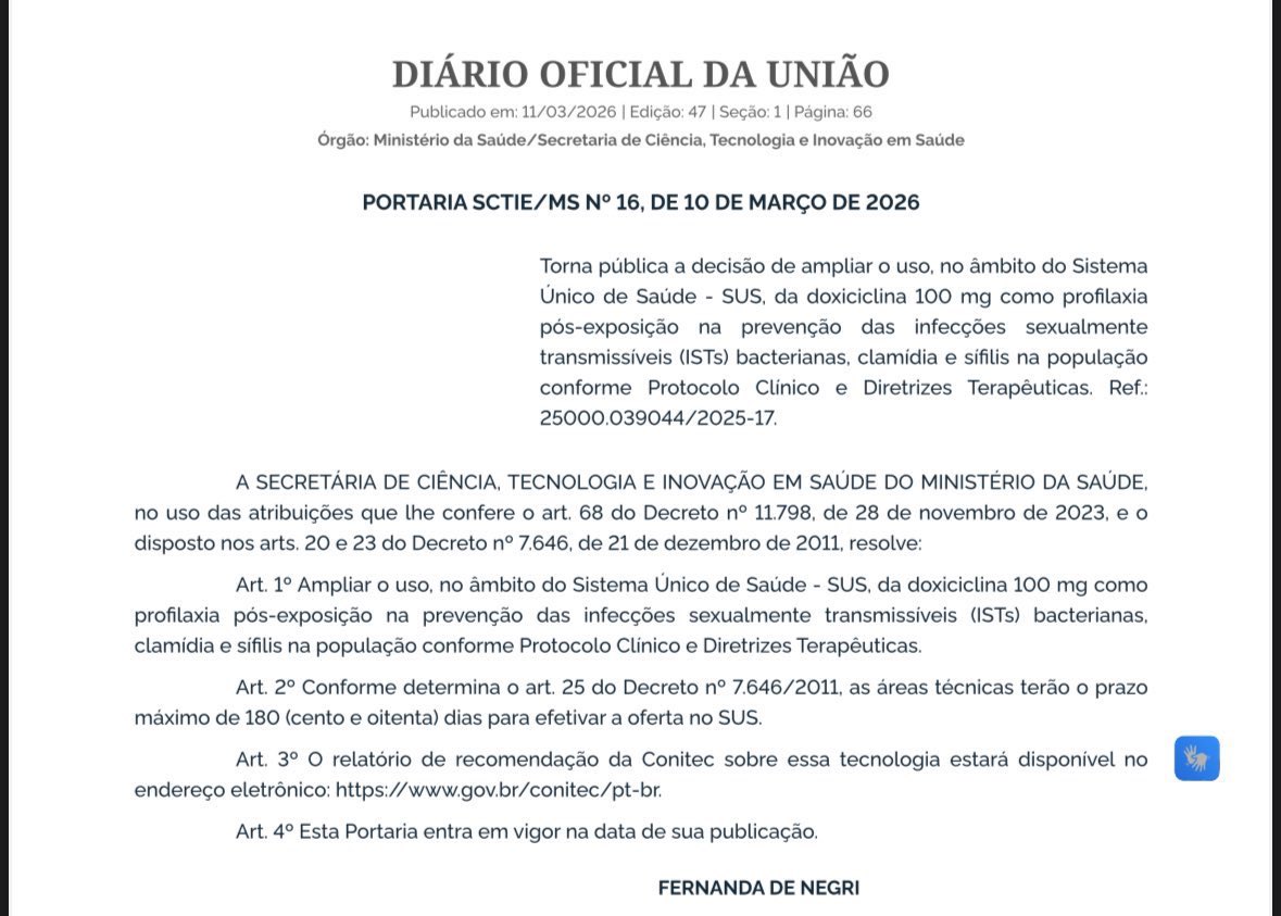 Um ganho enormr. Doxypep no SUS