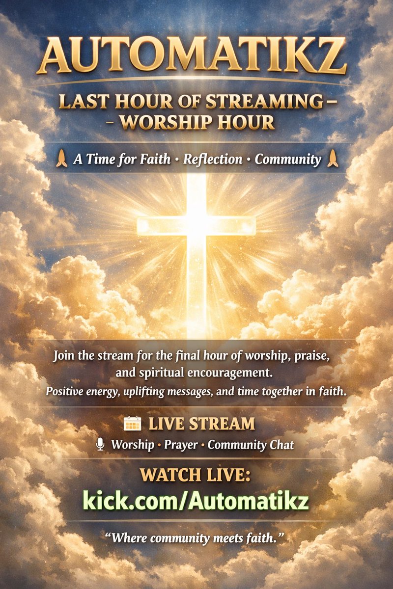 AutomatikzHQ's tweet image. Thank you to everyone who showed up for the stream and #WorshipHour and all the hosts today! Every final hour of the stream is time to give thanks and pray for everyone! Shoutout to @curbshocker2020 for the amazing poster! We will see all of y’all tomorrow! 🙏🏻🙌🏻