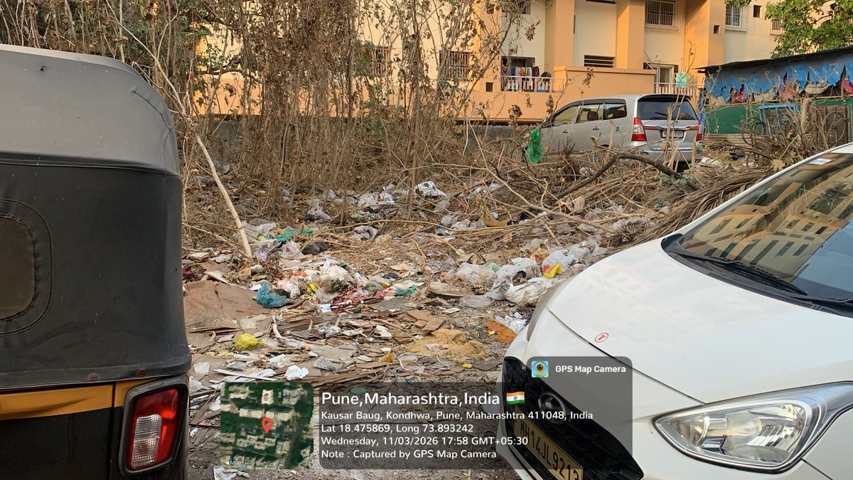 KausarBaugTimes's tweet photo. @PMCPune This spot is never clean

@CMOMaharashtra @Dev_Fadnavis @mieknathshinde @ChetanVTupe @kolhe_amol @supriya_sule @mohol_murlidhar @navalMH Will this ever be taken care? numerous complaints, zero output. Can’t open plots be fined??

@pulse_pune @punekarnews @mataonline https://t.co/NIjvUyyowy