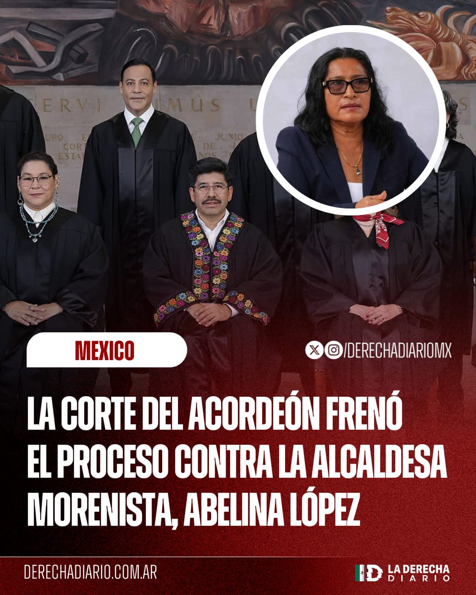 🚨🇲🇽 | BLINDANDO LA CORRUPCIÓN: La Corte del Acordeón ordenó frenar el proceso legal contra la desgraciada alcaldesa morenista de Acapulco, Abelina López: La investigaban por no entregar información faltante sobre casi 900 millones de pesos de recursos federales.