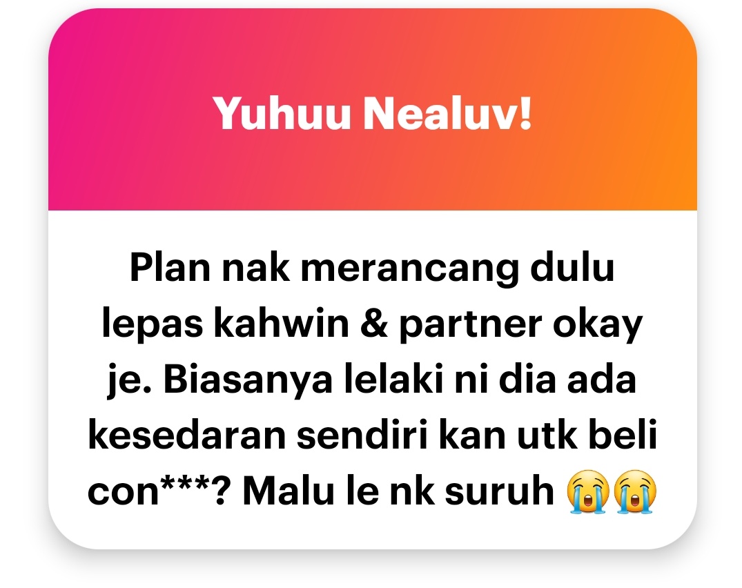 Ade jual cond*m kat shopee..tak susah dah skrg ni..
Strawberry best😶‍🌫️