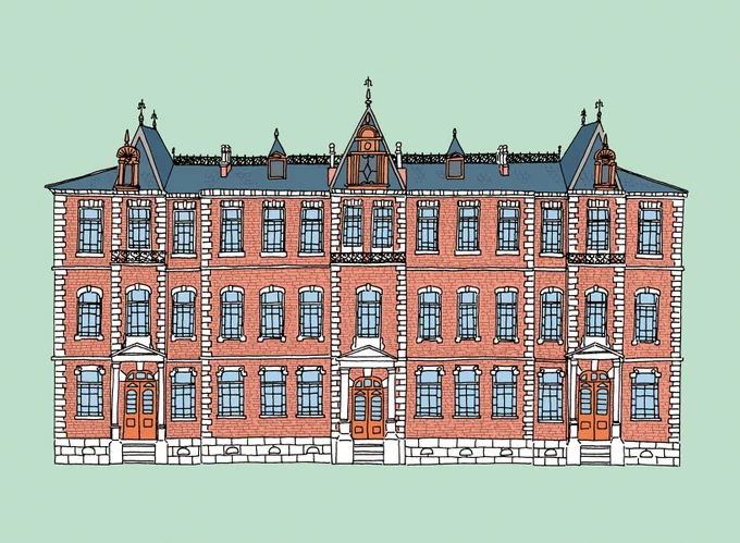 Café 1894×三菱一号館美術館連動企画 ノベルティステッカーのイラストを担当させていただきました。 3/17から、Café 1894をご利用の方に「三菱一号館美術館 ノベルティ付割引券」が配布されます。その券を三菱一号館美術館でご提示いただくと、観覧料が100円割引となり ステッカーを2枚もらえます。