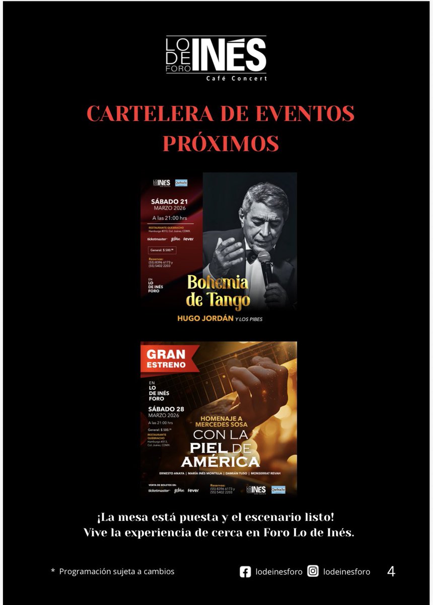 carlosmgturismo's tweet photo. La poesía de García Lorca y la Generación del 27 llega al escenario con “Es inútil callarla”, interpretado por *María Inés Montilla*.

📅 Sábado 14 de marzo
🕘 21:00 hrs
📍 Foro Lo de Inés, Primer Piso del Restaurante Quebracho Hamburgo 313, esq. Burdeos.

Una noche de poesía, música y emoción.
🎟️ Boletos en Fever y Goliiive