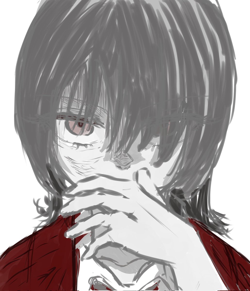 手×顔だけで映えるイラストを作りたいです