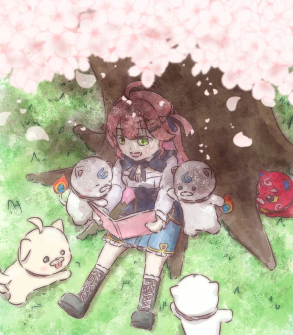 心があったかくなったよ #miko_Art #みこぴーとおおきなさくらのき