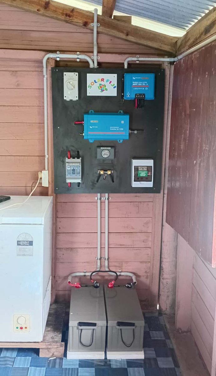 SolarFiji's tweet photo. 🌞 Off-grid solar system installed in Yasawa Island, bringing reliable and clean energy to the community.

Read more:https://t.co/6AF9oWUd2I

#solarfiji #victronenergy #AikoSolar #yasawaislands #offgridsolar #ResidentialProjects #solar #renewableenergy https://t.co/msGEq5Ph27