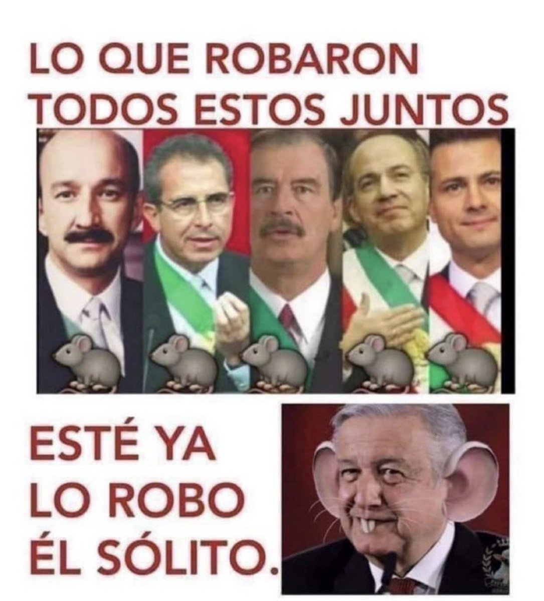 <a href="/Pandita__toxico/">PandaDelMal 🐼 😈</a> <a href="/tigre77/">Charles Bronson</a> Y el SAQUEADOR MÁS GRANDE QUE HA TENIDO MÉXICO 🇲🇽 

EL QUEBRANTO A LA NACIÓN ES INMENSO, COMO NADIE NUNCA LO HABÍA HECHO!