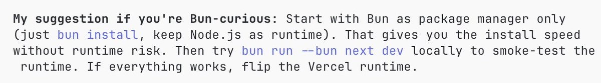why yes claude i think i would call myself bun-curious <a href="/jarredsumner/">Jarred Sumner</a> <a href="/bunjavascript/">Bun</a>