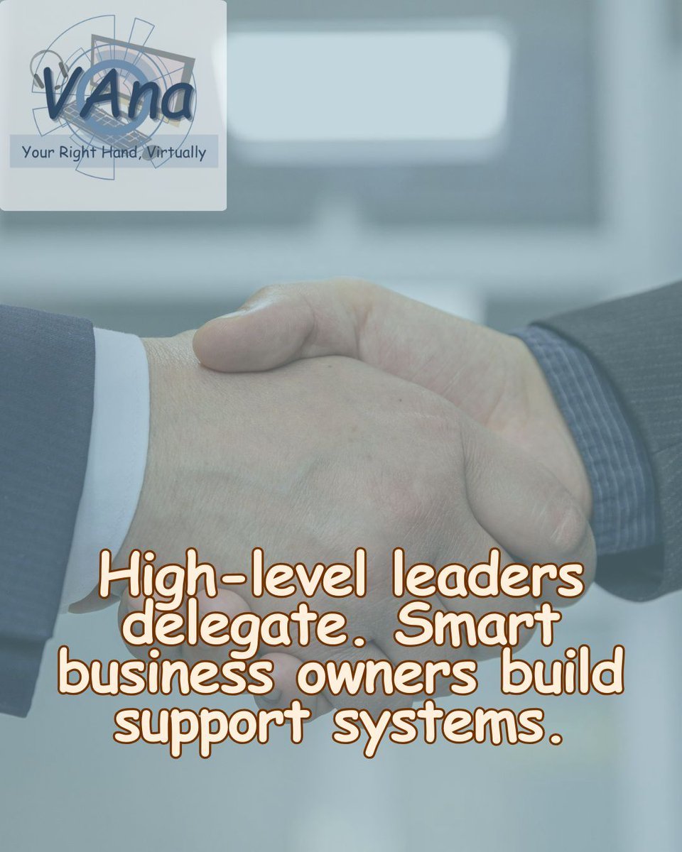 Simply_VAna's tweet image. Want to know the secret behind high-level leaders? It’s not doing everything themselves. 
High-level leaders delegate.
Smart business owners build support systems.
Ready to stop doing everything yourself? Send me a DM.

 #virtualassistant   #DelegateToScale #EntrepreneurSupport