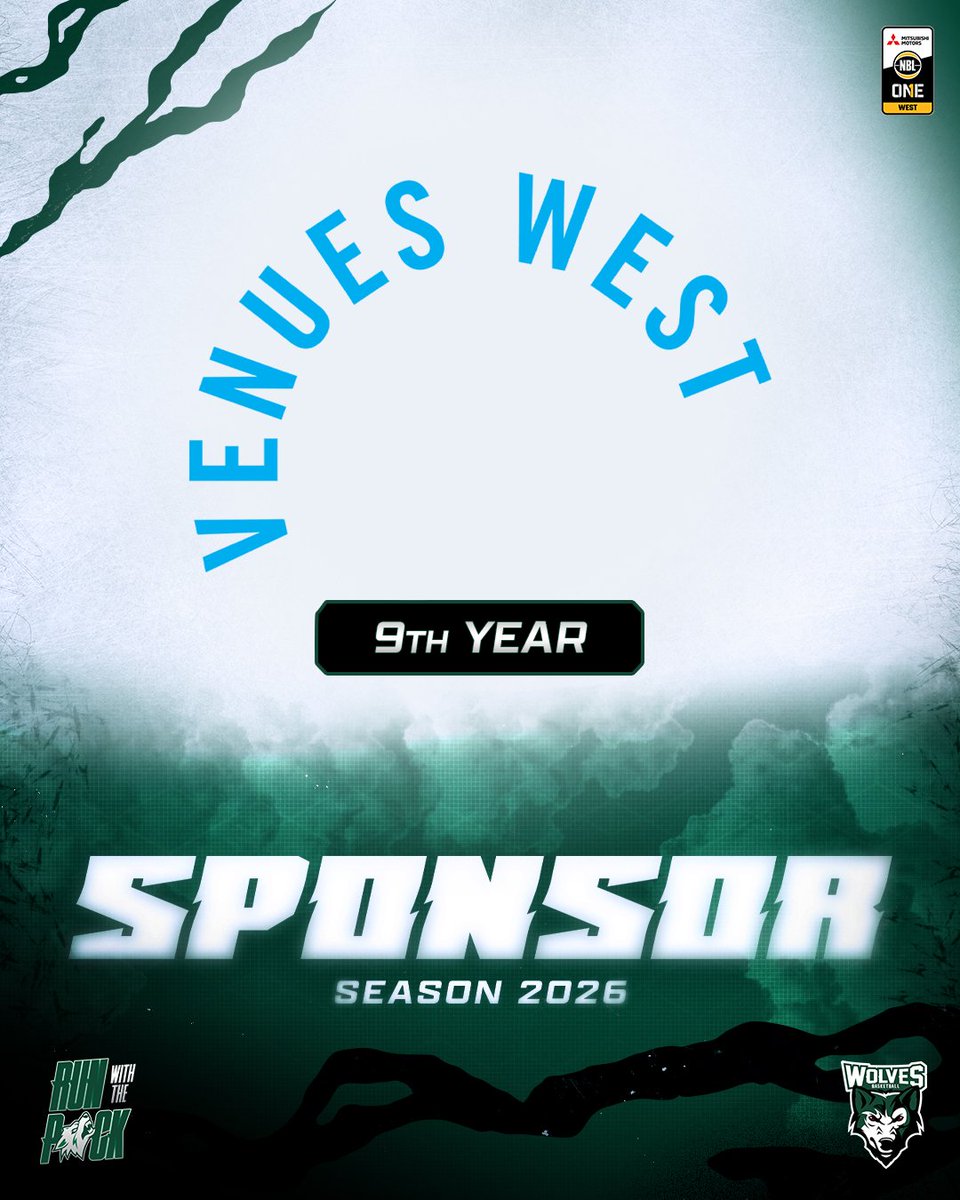 Venues West has re-signed as a Delivery Partner for the upcoming NBL1 West Season! 🐺

You can read more about Venues West at the link below!

🔗: bit.ly/40JkEcn

To sponsor The Pack in 2026, email sponsorship@wolves.asn.au today!

#NBL1 #Wolfpack #Joondalup