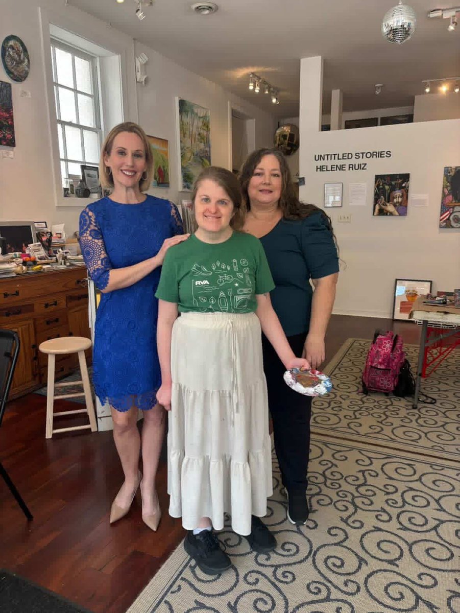 Enjoyed meeting you, Amy Lacy!  Thank you for bringing your crew! #rva #disabledartist #richmondvirginia