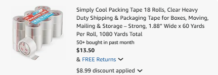 PriceErrors's tweet photo. EVEN CHEAPER! π¦π₯#ad
Simply Cool Packing Tape β 18 Rolls
Now $13.xx
βοΈ Clip coupon
βοΈ Use Sub & Save
βοΈ Use Code 3AYUUR9B π·οΈ
https://t.co/twFbQnSGzu
#dealalert π₯ #packingdeals #officesupplies #amazondeals #resellerlife π¦ https://t.co/SRUUZvahDc