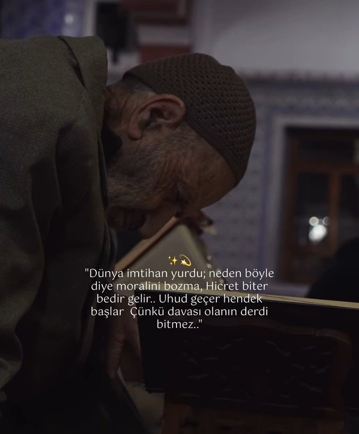 _kalben_'s tweet photo. Dünya imtihan yurdu neden böyle diye 
Morelini bozma hicret biter bedir gelir...uhud geçer hendek başlar çünkü davası olanın derdi bitmez.. https://t.co/ePFHmqns87