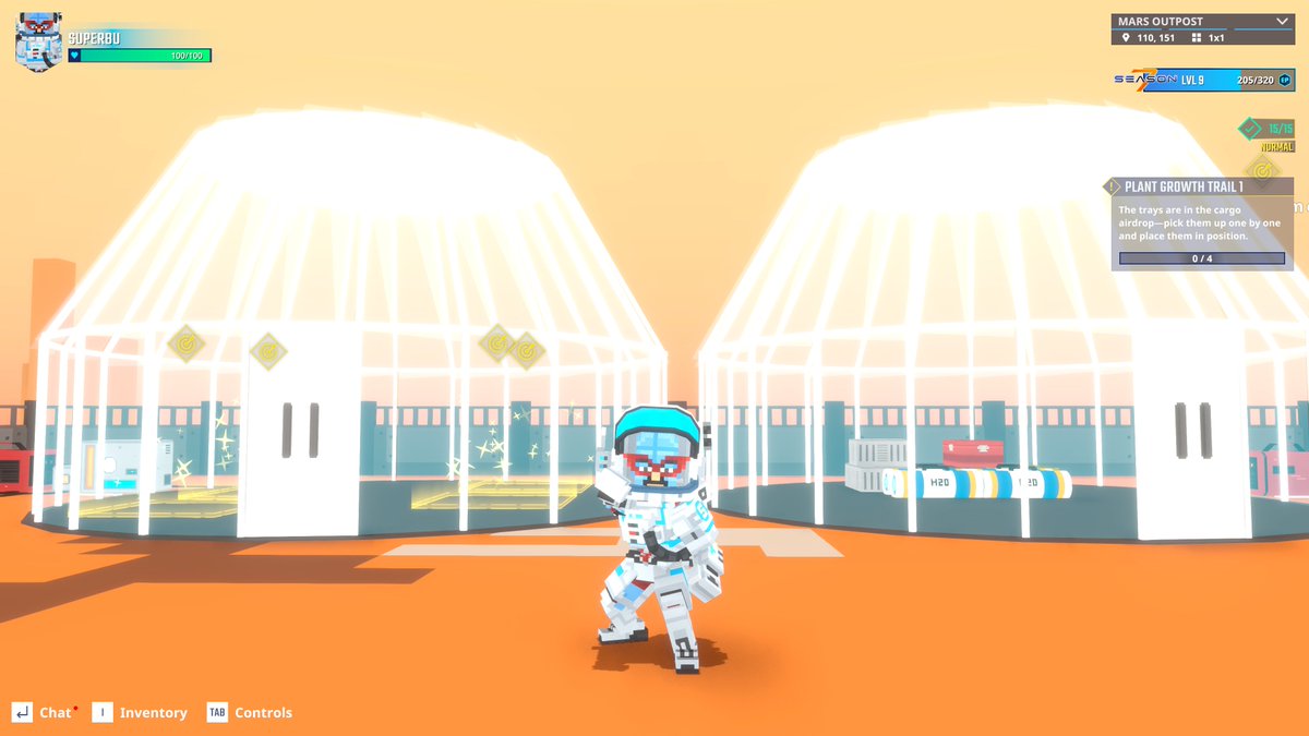 Greenhouse domes backdrop = perfect pose spot in The Sandbox Season 7. <a href="/TheSandboxGame/">The Sandbox</a> tsbga.me/TheSandbox #Season7