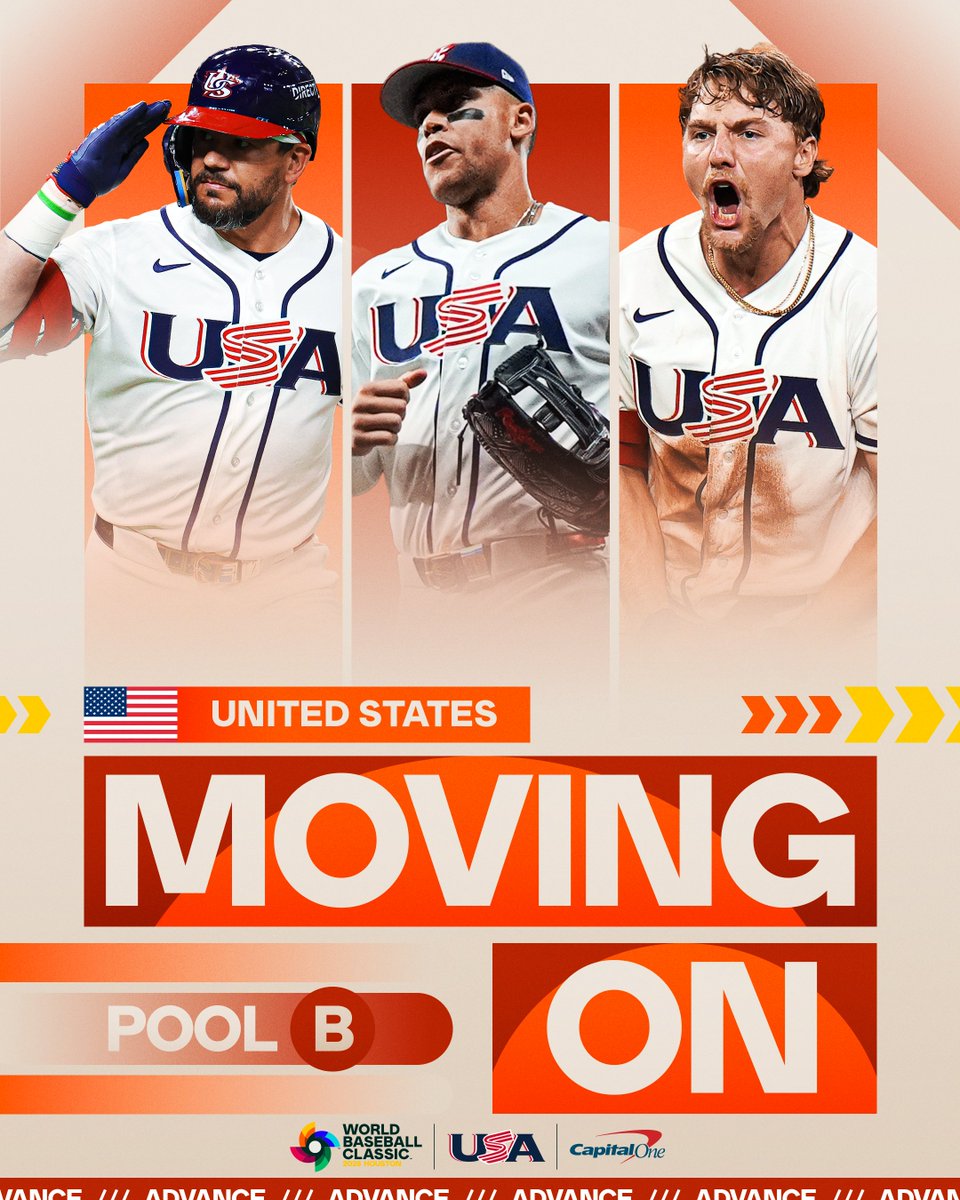 Team USA heads to the #WorldBaseballClassic quarterfinals!

A 3-1 showing in Pool B earns the US ...