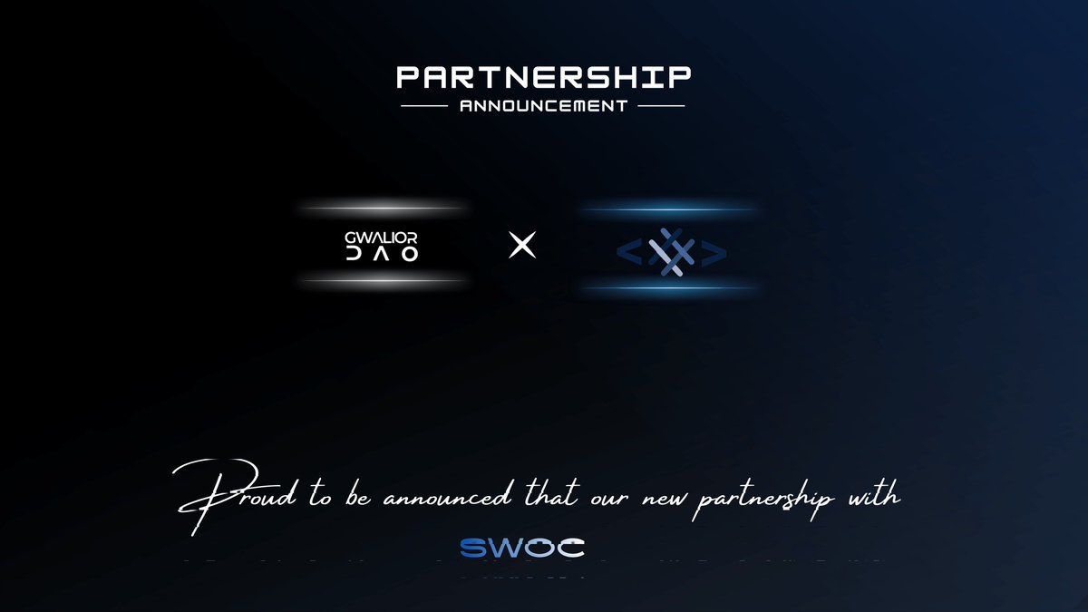 Strength is in who you build with. 

Proud to welcome  <a href="/_SWOC_/">Social Winter Of Code (SWOC)</a> as a Special Partner of <a href="/gwaliordao_/">GWALIOR DAO</a> 

Strategic. Powerful. Impactful. Let's move. ⚡
