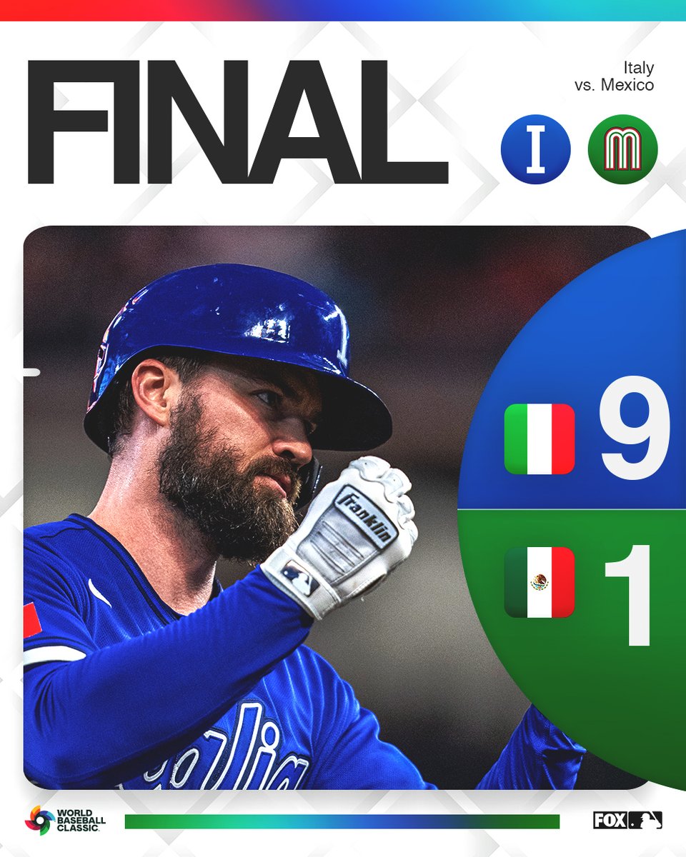 Italy goes a perfect 4-0 to win Pool B and they are off to the World Baseball Classic Quarterfinals! 🤌
