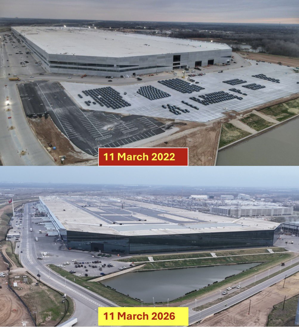 A lot of change in 4 years at Giga Texas! The main building itself has ...