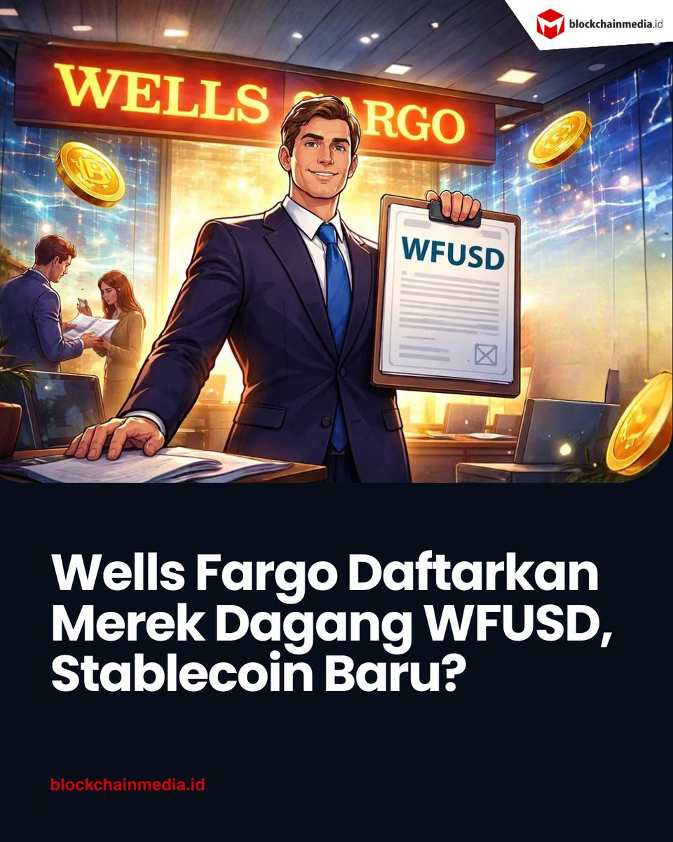 Vingika's tweet image. Wells Fargo mendaftarkan merek WFUSD yang memicu spekulasi pengembangan stablecoin serta layanan aset digital berbasis blockchain.

BACA SELENGKAPNYA: blockchainmedia.id/wells-fargo-da…

#stablecoin #WellsFargo #crypto #cryptonews #asetkripto #beritakripto