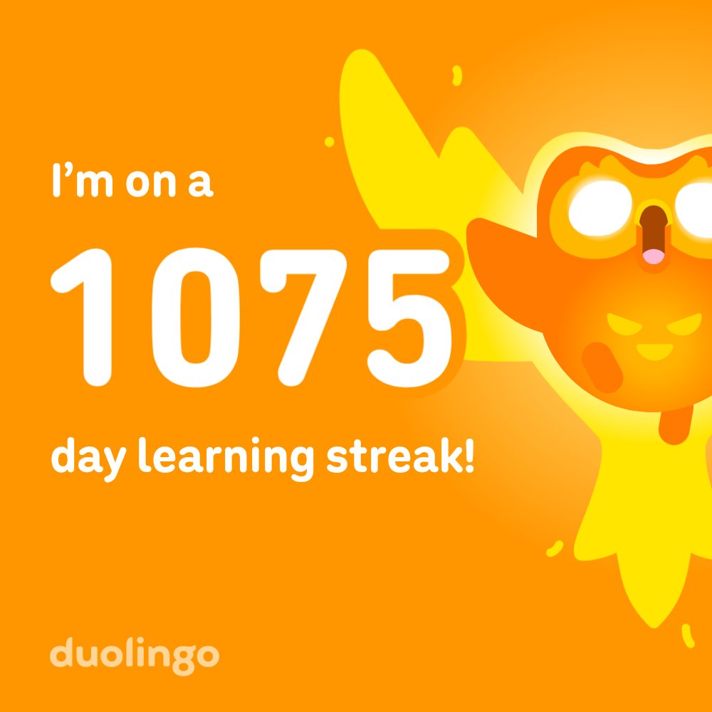 Learn a language with me for free! Duolingo is fun, and proven to work. Here’s my invite link: invite.duolingo.com/BDHTZTB5CWWKST…