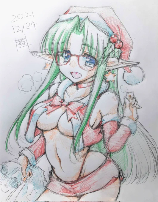 #これを見た人はアナログ絵とデジタル絵を貼ってください