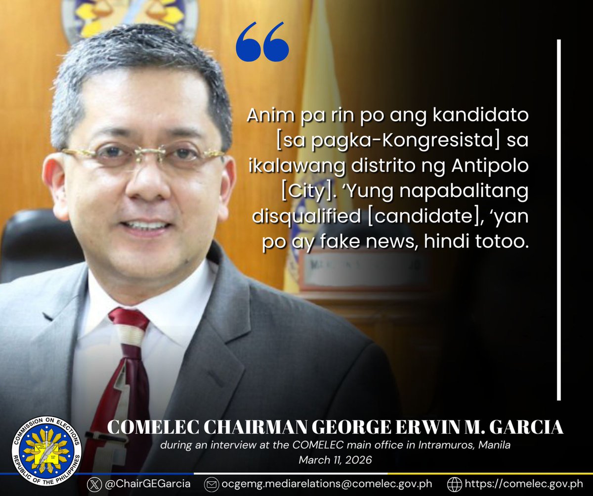 Chairman George Erwin M. Garcia tweet media