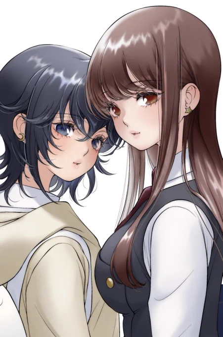 7巻にして初めて制服姿のアクスタです! 髪や服の色も「現実だったらこんな色」という色味にしてみました風羽子は色素が薄いのかな #今日はカノジョがいないから
