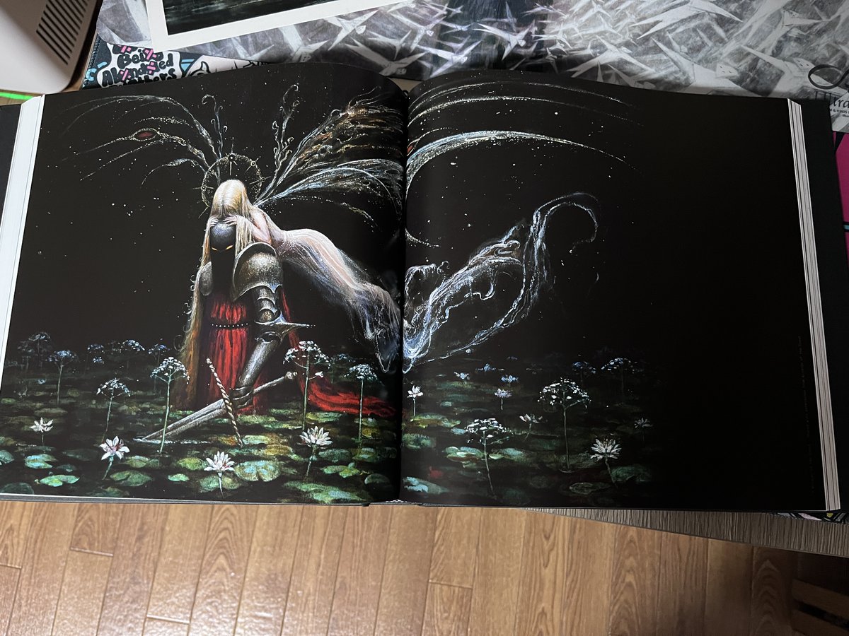 Slave_to_PS's tweet photo. My Seb McKinnon art book finally arrived!
I’m flipping through it with a big goofy smile.
This makes me so happy.
The Farewell playmat looks amazing too! I love it.
Maybe it’s time to make a binder just for my Seb cards.
@SebMcKinnon
#SebMcKinnon #MTGArt #MTG https://t.co/Lazho6Ojcv