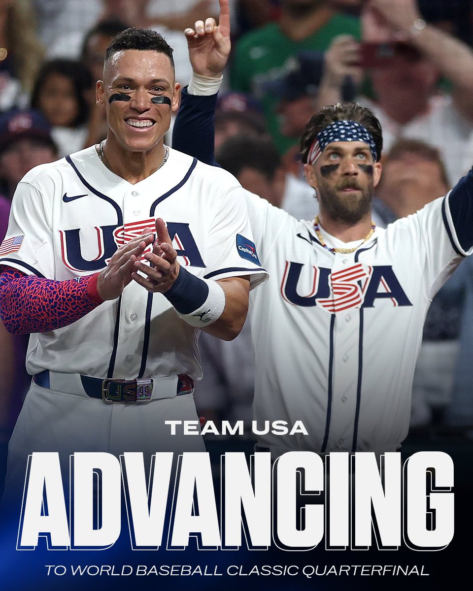 With Italy's win vs. Mexico, Team USA has advanced to the WBC quarterfinals 😤 

They will now face Canada 👀