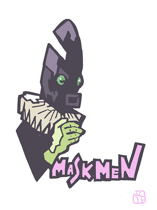 hanamasa_gt's tweet photo. このタッチでくっきーキャライラスト

＃MASKMEN ＃斎藤工
ファンアート　＃このタッチ https://t.co/vnpJd3KeTh
