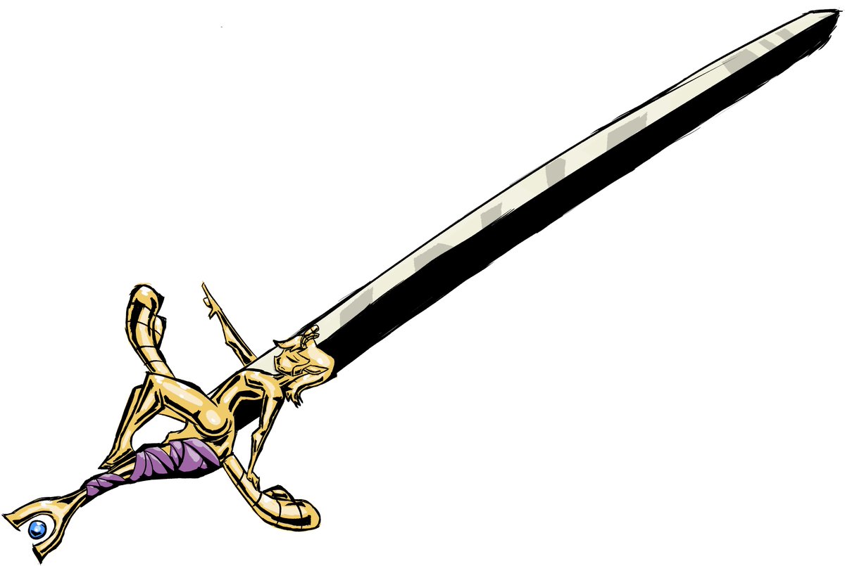 LewD1NG0's tweet photo. The person who gave me the idea to turn characters into swords requested I do their character Haleth. https://t.co/LeoRFeScMt