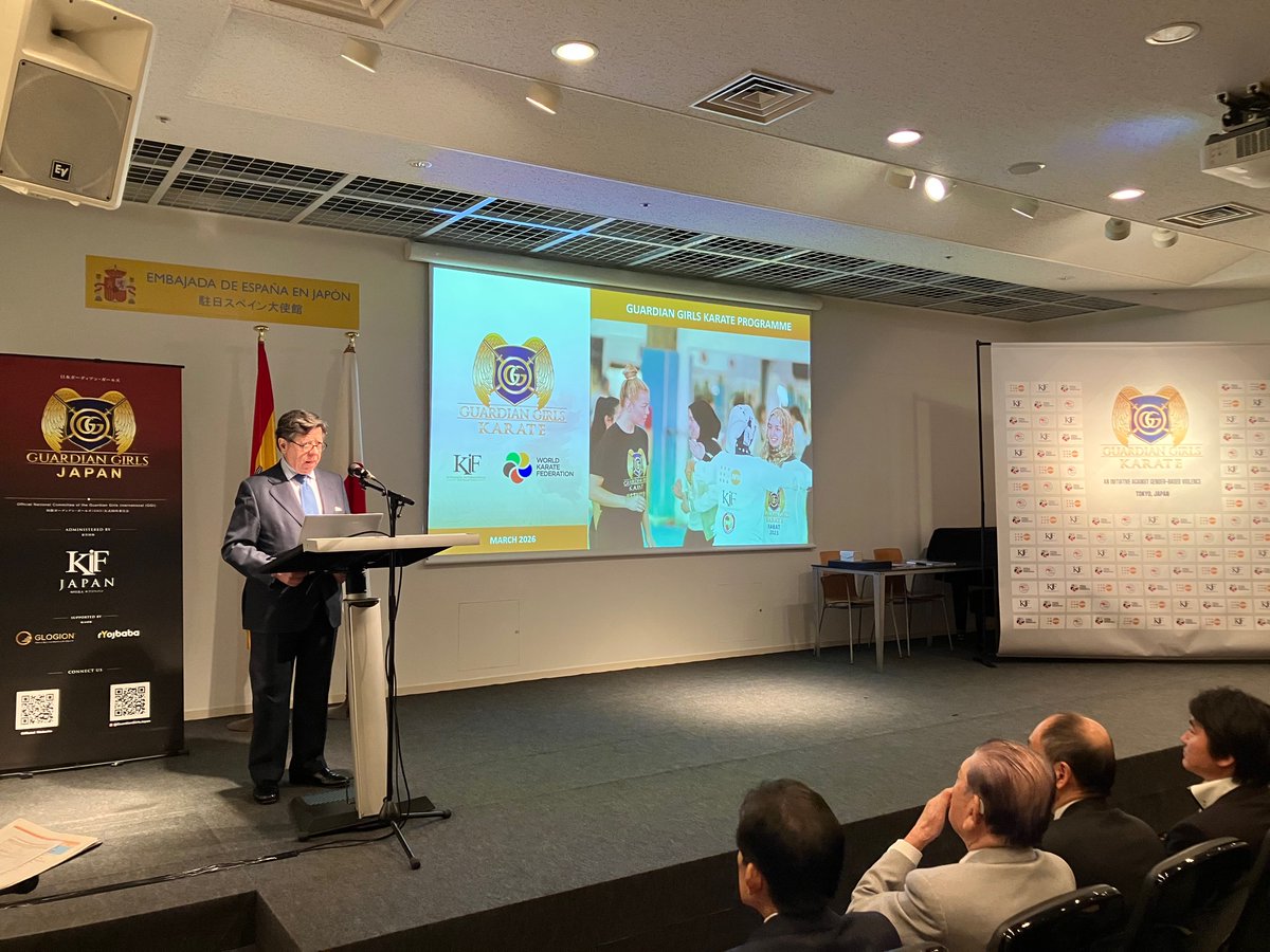 EmbEspJapon's tweet image. El lunes la Embajada celebró el #DíaDeLaMujer con la presentación en Asia del programa #GuardianGirlsKarate, iniciativa para empoderar a mujeres y niñas frente a la #ViolenciaDeGénero. Gracias al viceministro Horii, diputados Shibayama y Aisawa y senadora Wakai por su presencia