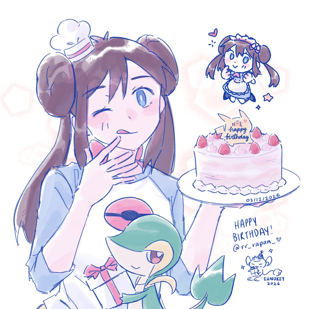 Happy birthday!! 🥳🎉🩵 you’re one of the first art friends I met through pkmn BW, and I’m so grateful! <a href="/rr_rapan_/">めーぷるしろっぷ</a>