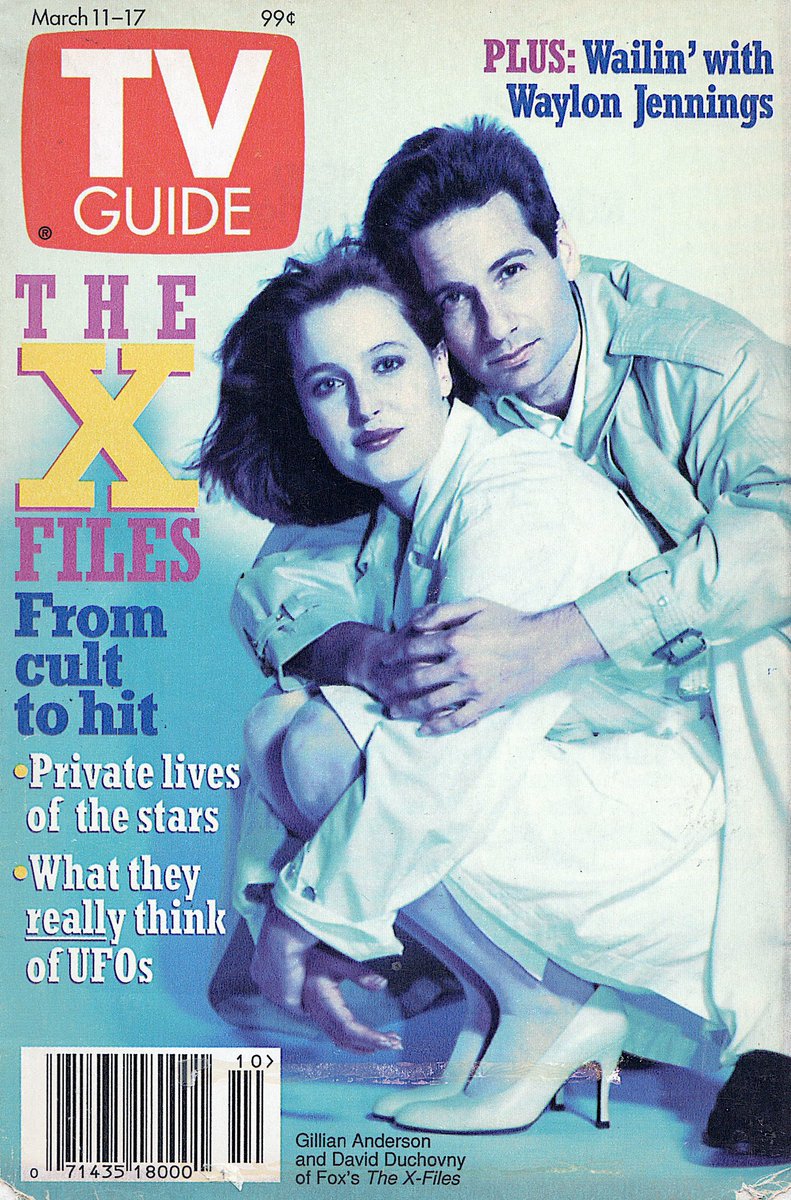 Portada de la revista TV Guide, 11-17 de marzo de 1995: Gillian Anderson y David Duchovny de Expedientes X. 📺