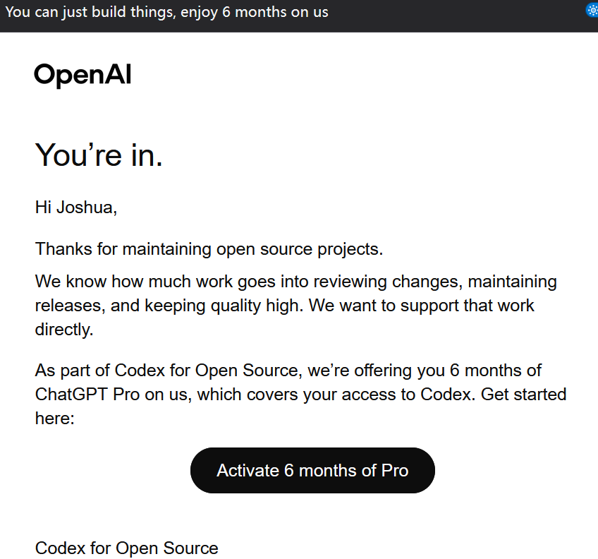 josc146's tweet photo. thank you openAI😘 https://t.co/JxRYIkkd85