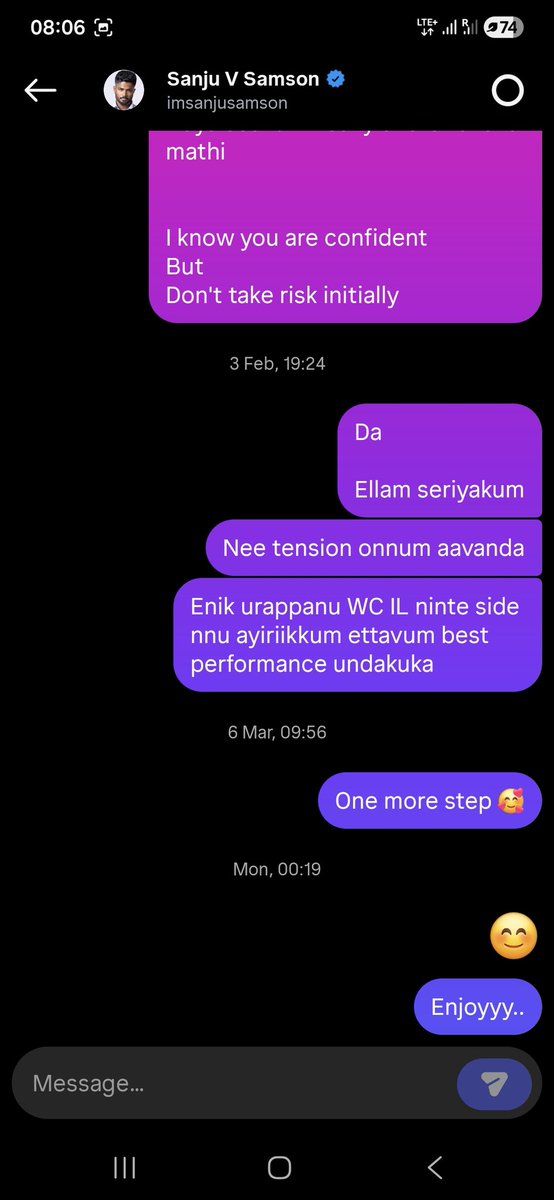 Sunshine_blosso's tweet photo. Messages to @IamSanjuSamson from a fan 

#sanjusamson
#basiljoseph 
#Ipl2026 https://t.co/bGf6jYNwo1