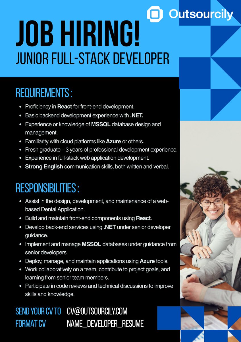 Indonesian only!

haii ada loker junior full-stack developer. detailnya ada di flyer ya! #loker #lokerindonesia