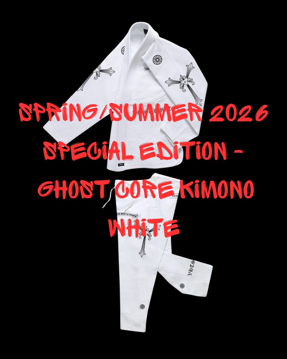 VHTS_JAPAN's tweet photo. 本日14時より
New Collection
Pre Order Started!!!

Spring/Summer 2026 Special edition - 
Ghost Core kimono

Size : F1〜A4

Colorways : White /  Black

Price : 
White
￥37,600円→33,840円（税込） 　　　
Black
￥39,400円→35,460円（税込）  

→約１週間の予約期間限定で10％OFF‼️
予約期間
【2026.03.012〜2026.03.22】

※受注生産品ですのでお届けまでは約2〜3ヶ月となります。