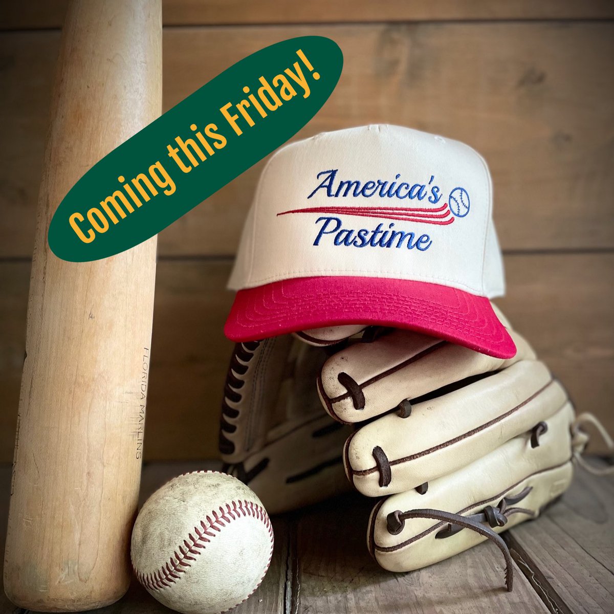 PGSportsBanter's tweet photo. This Friday at noon ๐จ โฐ Use code PASTIME15 for 15% off our new โAmericaโs Pastimeโ SnapBack hat. Baseball is back, baby. Are you ready?
#wbc #mlb #baseballmerch #americaspastime #snapback https://t.co/Q6YBXVY3mQ