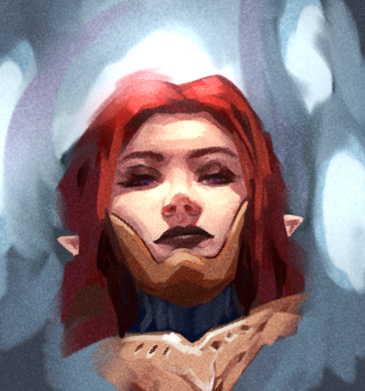 Quick Eldar portrait doodle. Perhaps new art?