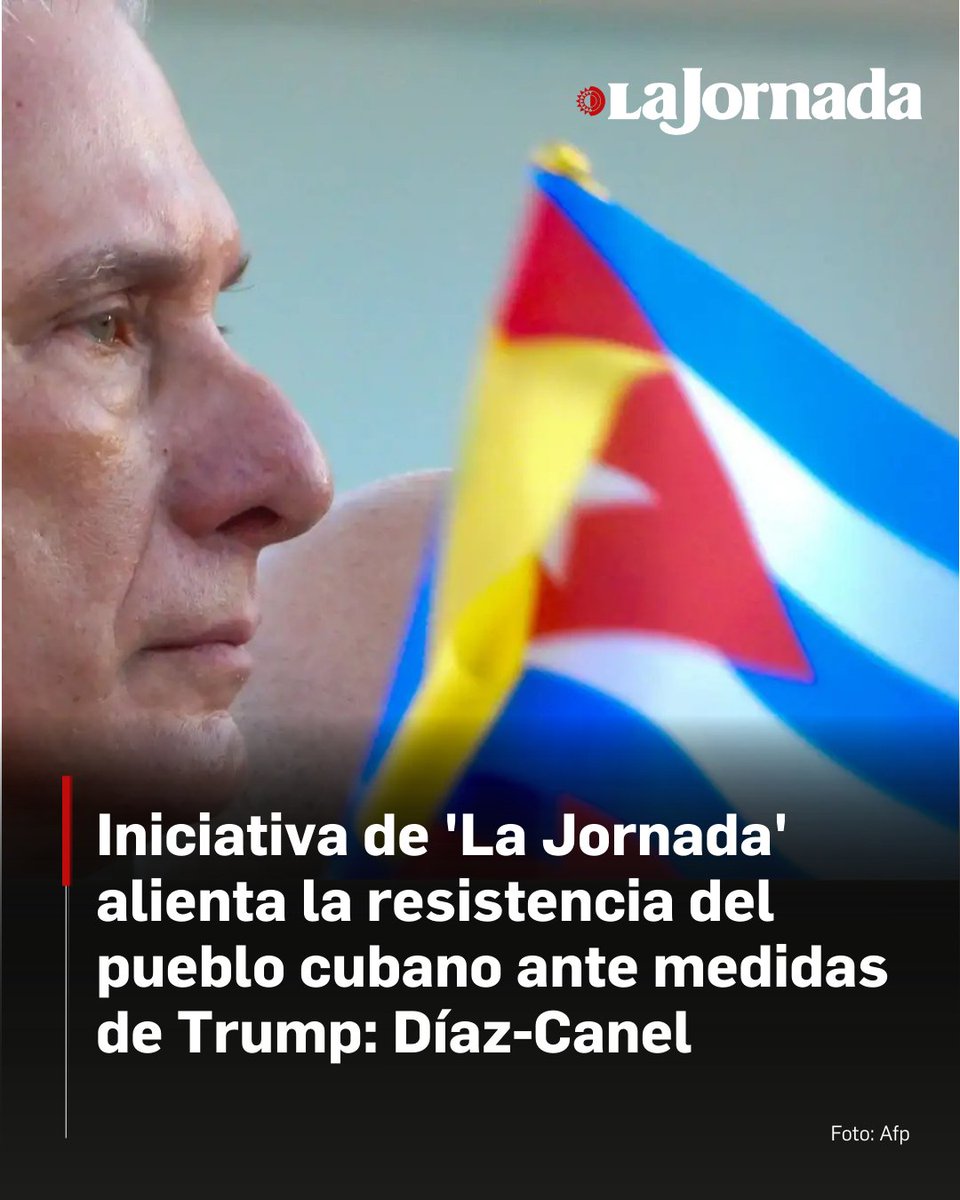 El presidente de Cuba, Miguel Díaz-Canel Bermúdez manifestó su agradecimiento por la convocatoria publicada en La Jornada mediante la cual activistas, intelectuales, académicos, ciudadanos y periodistas mexicanos llamaron a recaudar fondos para apoyar al pueblo de la isla ante la
