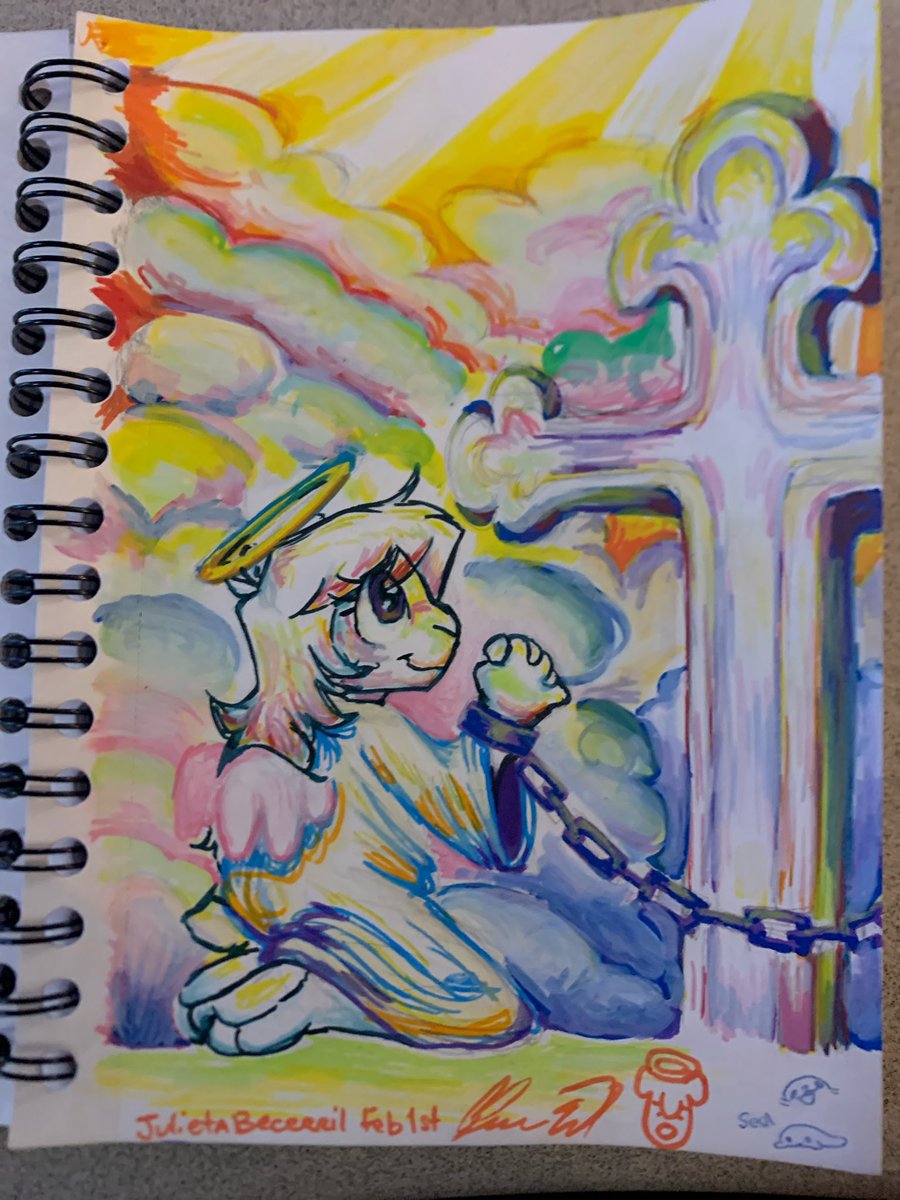 Stuck to you like a chain to a cross 🤍 #furry #artist #artwork #art