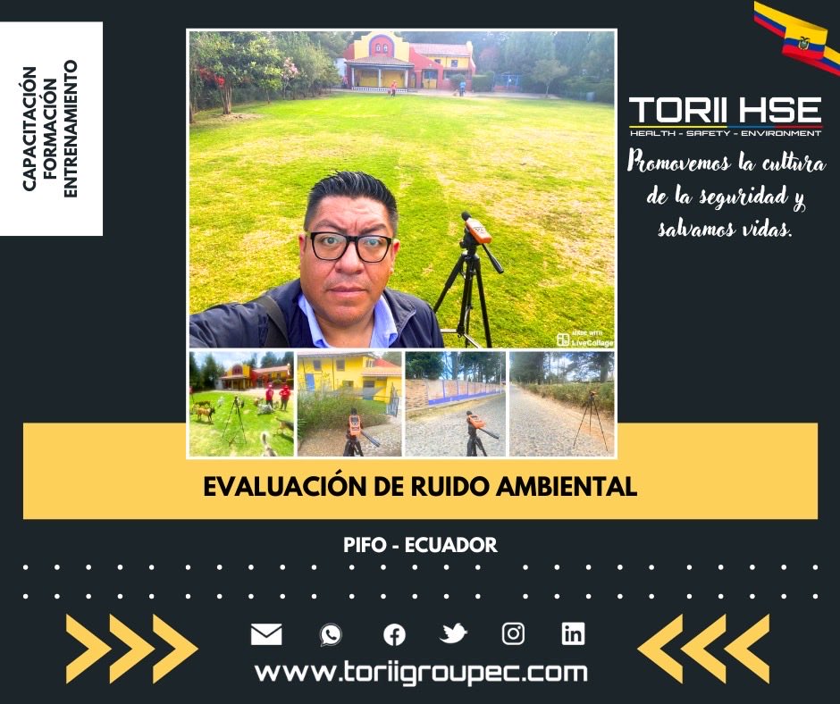 ToriiHSE's tweet photo. QUITO!! Evaluación de Ruido Ambiental. 
Somos expertos en Seguridad Industrial, Salud Ocupacional y Gestión Ambiental!!
Visítanos en https://t.co/MD9r5wlMx5
#seguridad #salud #prevencion #toriihse https://t.co/RsW0P9udxF