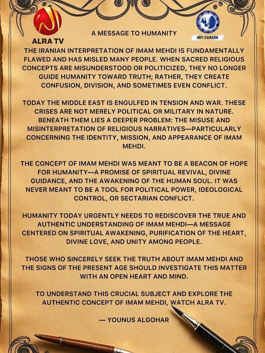 jazam74's tweet image. #Message #Humanity #Iran #ImamMehdi #USA #Trump #Urdu #Punjabi #Concept #Love #Peace #Harmony #Equality #Justice #Brotherhood #Alratv #Messiah #TheAwaitedOne