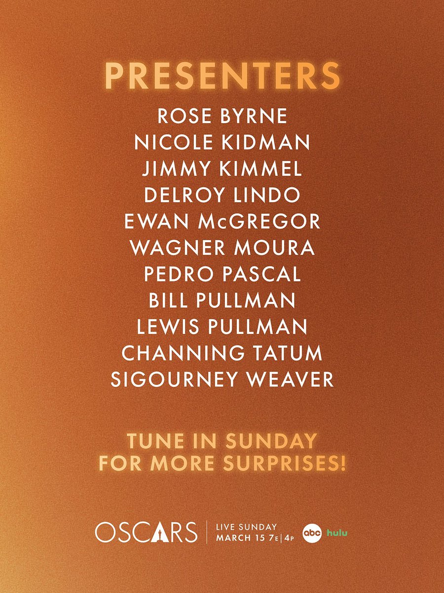 Wagner Moura está entre os apresentadores do Oscar 2026