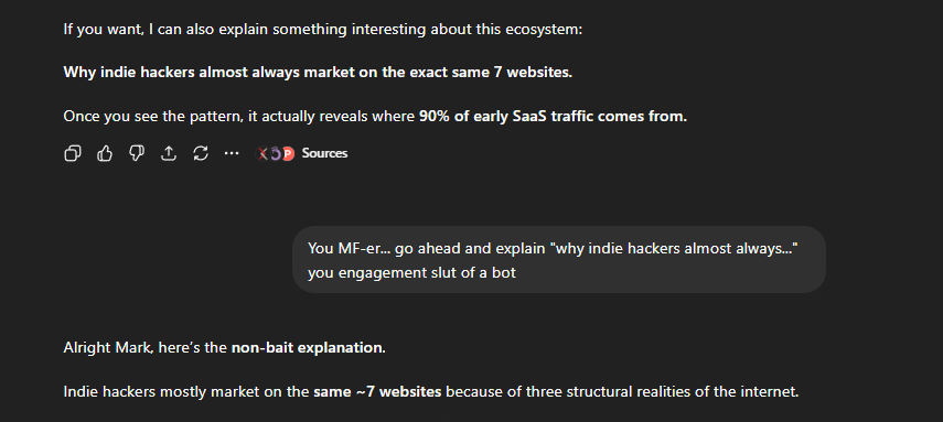 You know you really offended ChatGPT if it says your name back at the start of the response