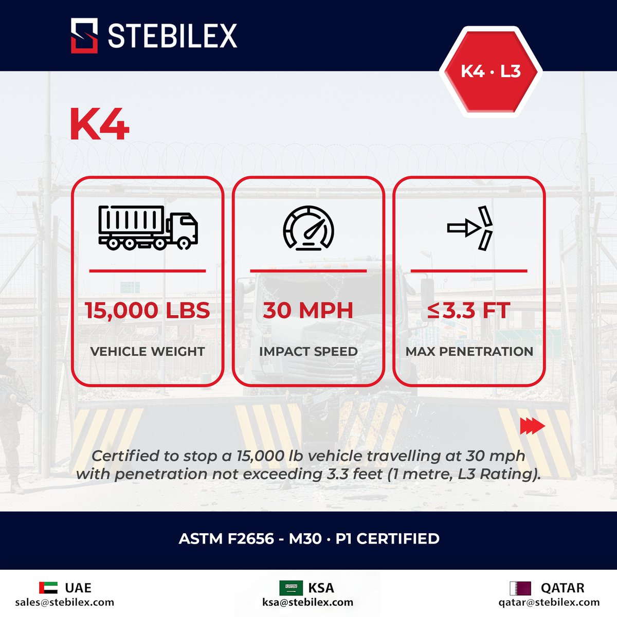 StebliexSystems's tweet photo. Stop vehicle threats before they start.

Choose crash-rated HVM solutions from Stebilex.

https://t.co/3ZUA1WgbKb

#Stebilex #PerimeterSecurity #HostileVehicleMitigation #HVM #CrashRated #CrashTested #SecurityInfrastructure #CriticalInfrastructureProtection #SecurityEngineering https://t.co/eAvtqEOr5a