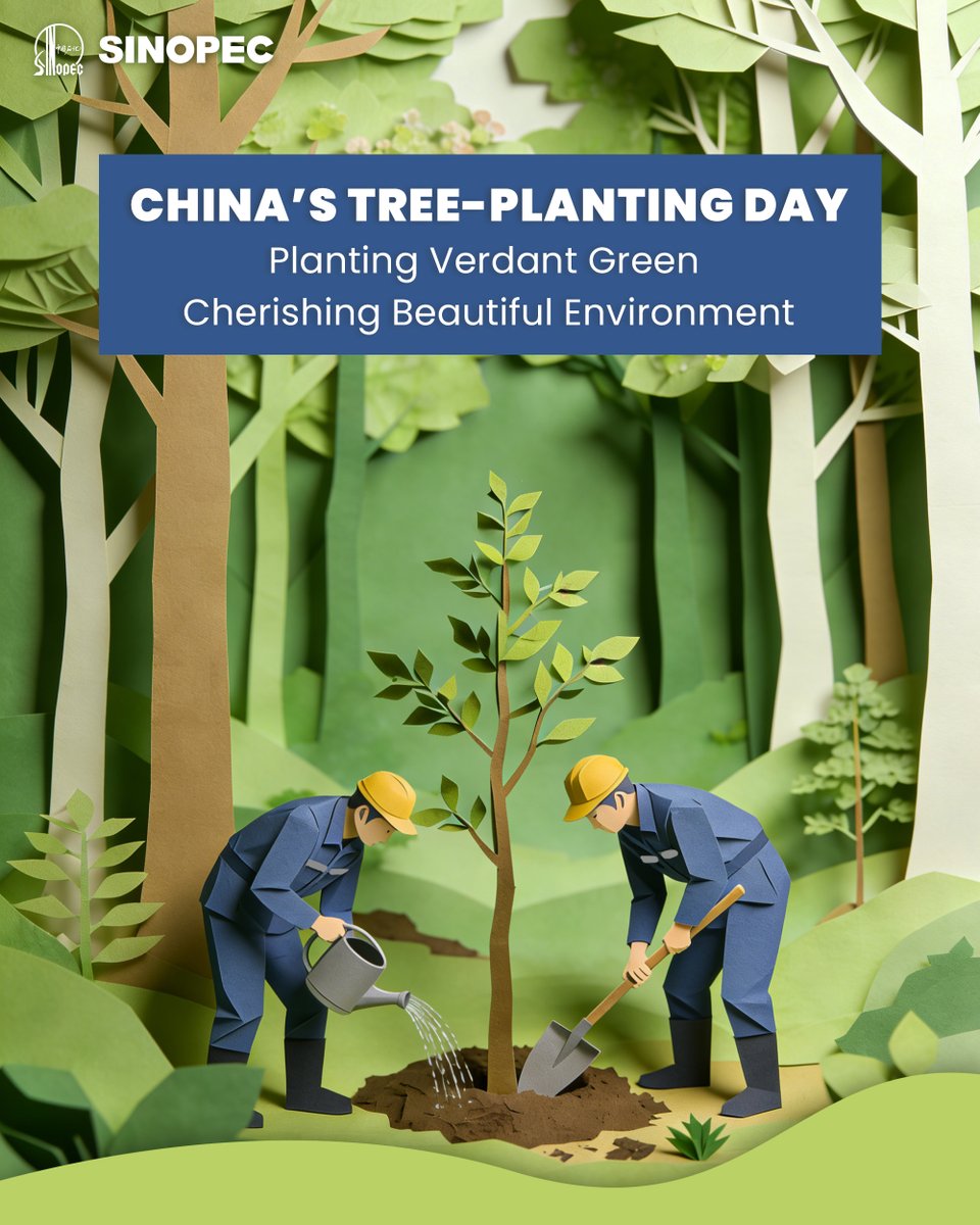 SinopecNews's tweet photo. #Sinopec is expanding its green footprint around the world in the 2026 #TreePlantingDay.
From the carbon-neutral forest in Shengli Oilfield to green miracles in Lhasa, to hundreds of saplings in Saudi Arabia and Kuwait, we’re committed every step of the way! https://t.co/T4O5zTkDgg
