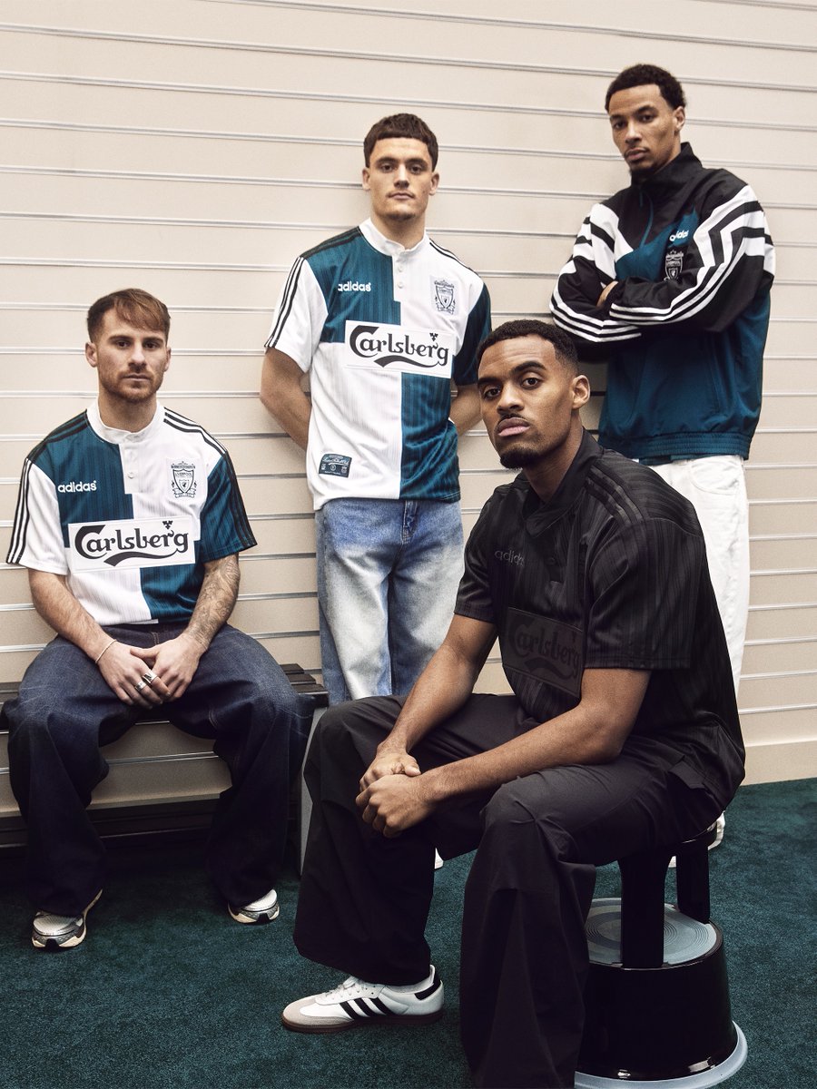 adidas　1994〜1996 リバプール　アウェイ 過去と現在をつなぐアイコニックなデザインが蘇る。​ リバプール FC
