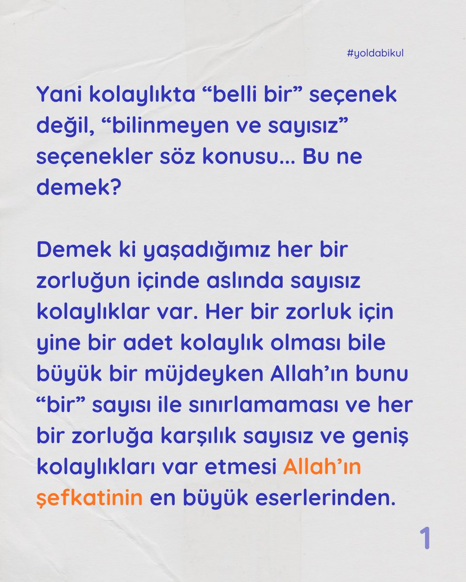 yoldabikul's tweet photo. Her zorlukla birlikte çeşit çeşit kolaylıklar barınır. https://t.co/k6SSGyxKcg